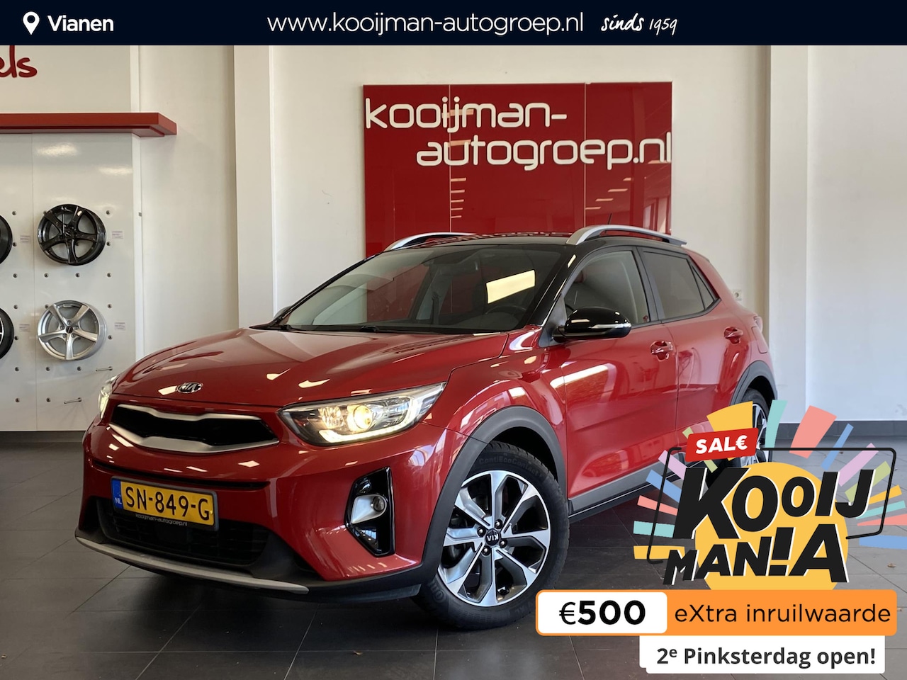 Kia Stonic - 1.0 T-GDi DynamicLine | Two-Tone uitvoering met zwart dak | Full map navigatie | Achteruit - AutoWereld.nl