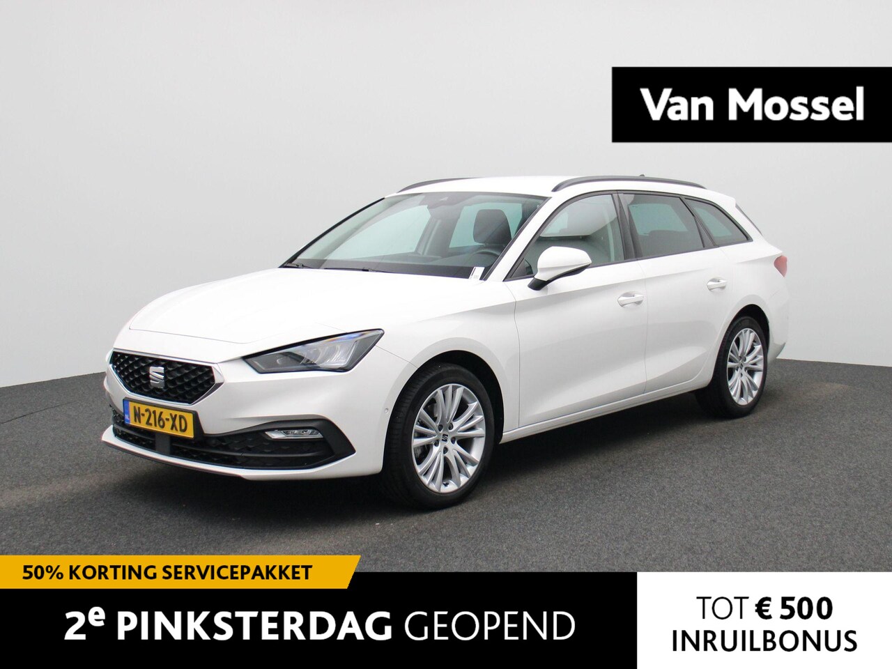 Seat Leon Sportstourer - 1.5 eTSI Style | AUTOMAAT | Navigatie | Trekhaak! | Apple Carplay / Android Auto | Camera - AutoWereld.nl