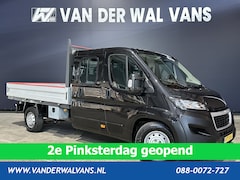 Peugeot Boxer - 2.2 Blue HDi 140 pk RIJKLAAR Pick up Dubbele cabine open laadbak Euro6 Airco | 7-Zits | Bl