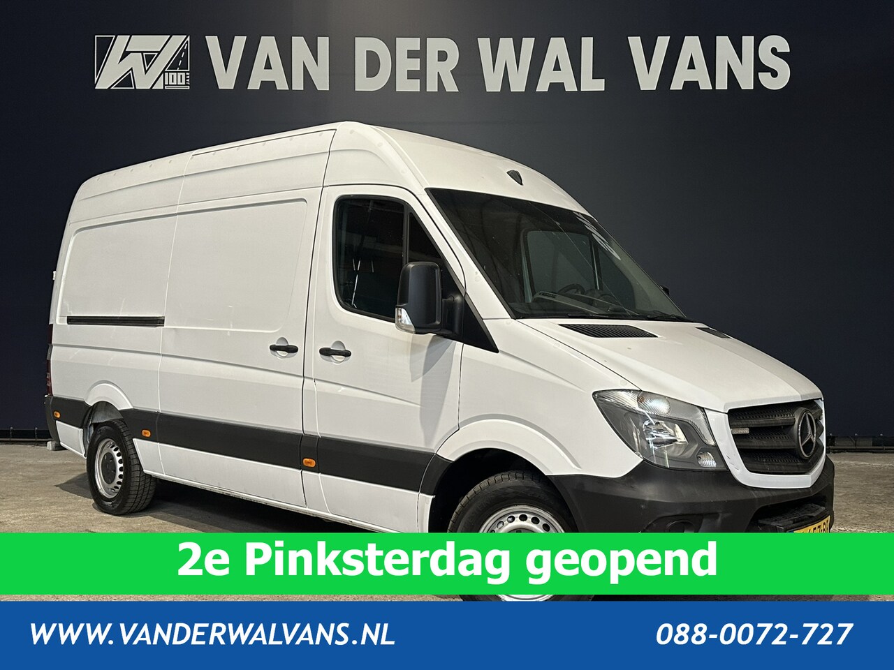 Mercedes-Benz Sprinter - 316 CDI 163 pk L2H2 Airco | 2800kg Trekhaak | Cruisecontrol | Parkeersensoren Chauffeursst - AutoWereld.nl