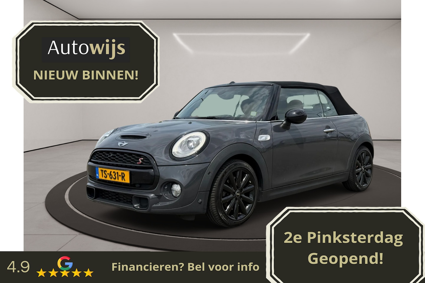 MINI Cabrio - Mini 2.0 Cooper S Chili Serious Business|AUT|49DKM|Dab+|Camera|Leder| - AutoWereld.nl