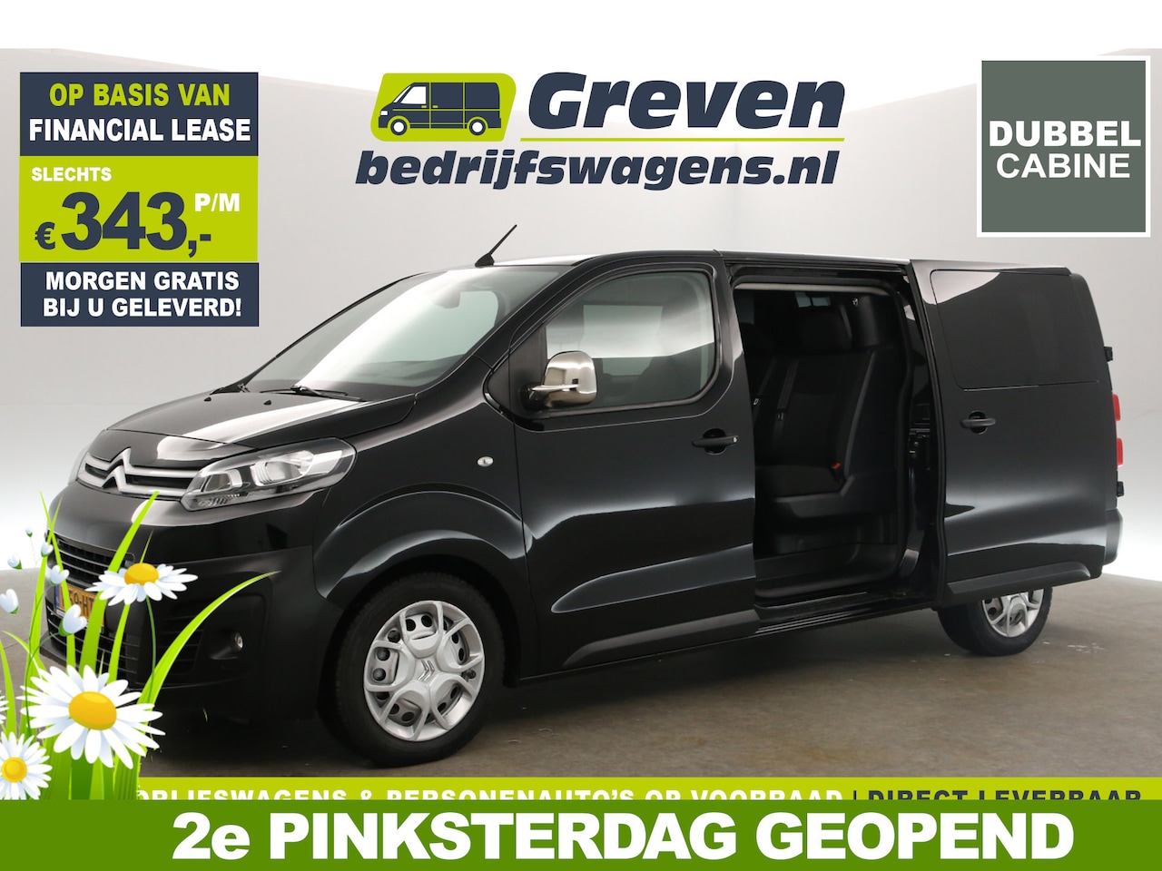 Citroën Jumpy - 2.0 HDI L3H1 150PK Dubbele Cabine | 5 Persoons | 2xSchuifdeur Airco Carplay 360Camera Crui - AutoWereld.nl