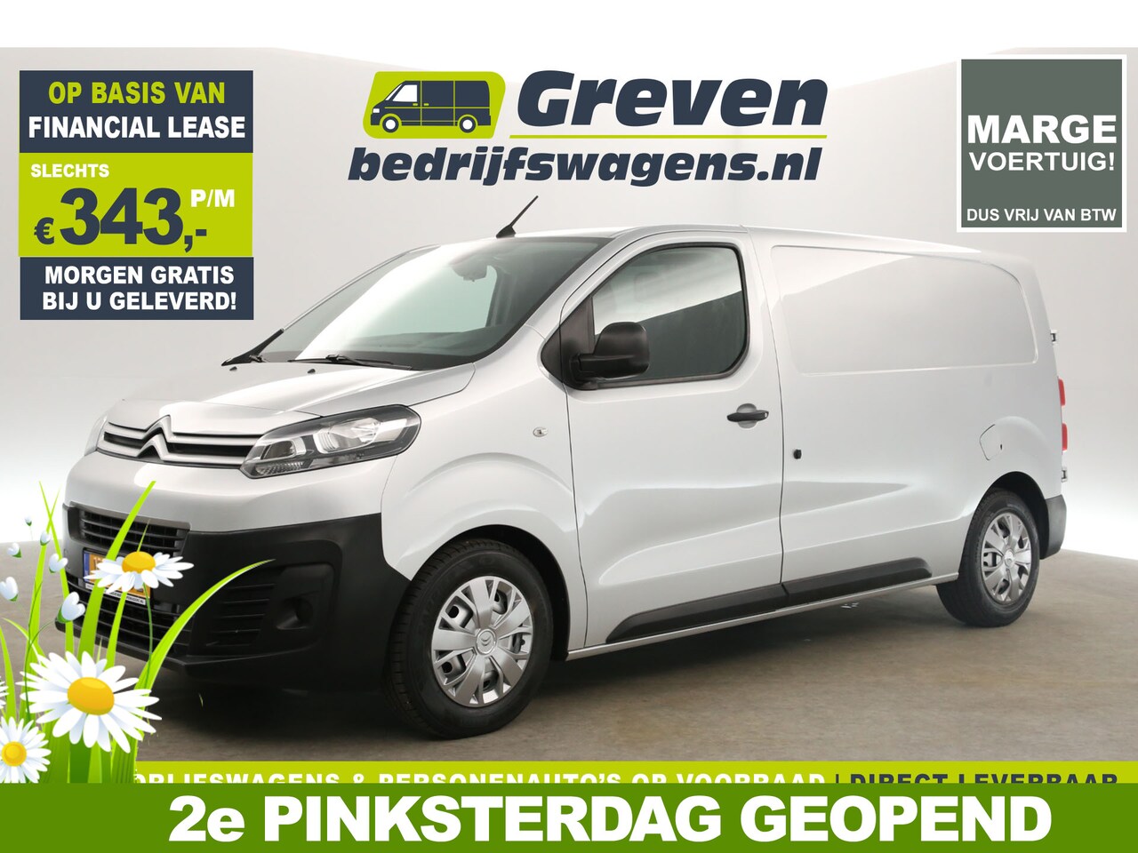 Citroën Jumpy - 1.6 BlueHDI L2H1 | MARGE! | Airco Cruise Carplay Navigatie Parkeersensoren Elektrpakket - AutoWereld.nl
