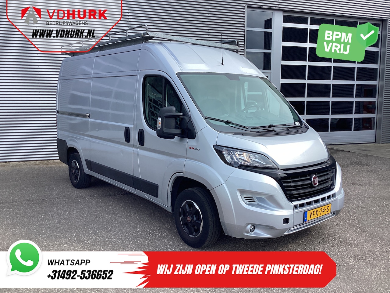 Fiat Ducato - 2.3 MJ 120 pk L2H2 BPM VRIJ! Glasresteel/ Glastransporter/ Glaswagen/ Navi/ Climate/ Camer - AutoWereld.nl