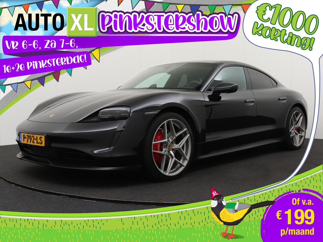 Porsche Taycan - 4S Performance SportChrono Passagiersdisplay Panodak 21' Velgen - AutoWereld.nl
