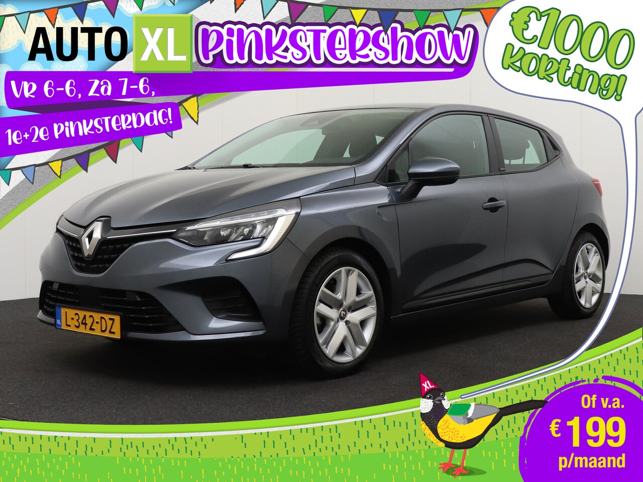 Renault Clio - 1.6 E-Tech Aut. Hybride Serie Limited Camera Navi Carplay LED - AutoWereld.nl