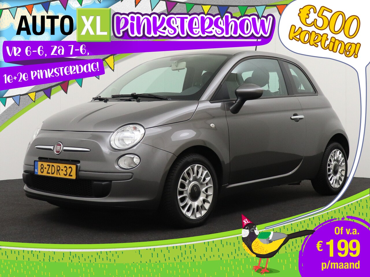 Fiat 500 - 1.0 TwinAir Pop Airco 15' Lichtmetalen velgen Metaalkleur-Lak 0.5 - AutoWereld.nl