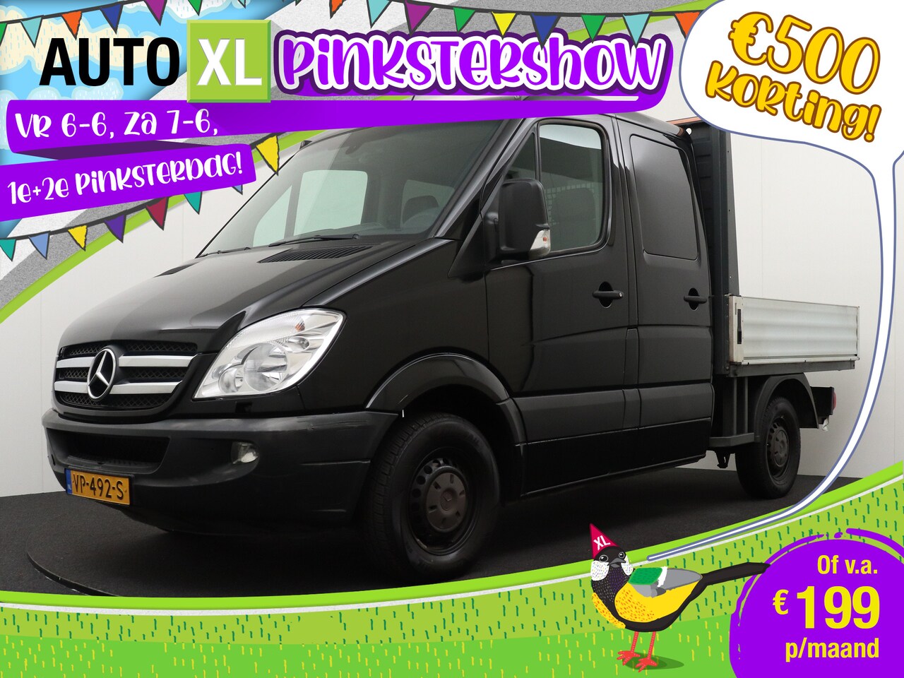 Mercedes-Benz Sprinter - 216 2.2 CDI 325 DC 4-DRS Pick-Up Open Laadbak Trekhaak Bluetooth 0.5 - AutoWereld.nl