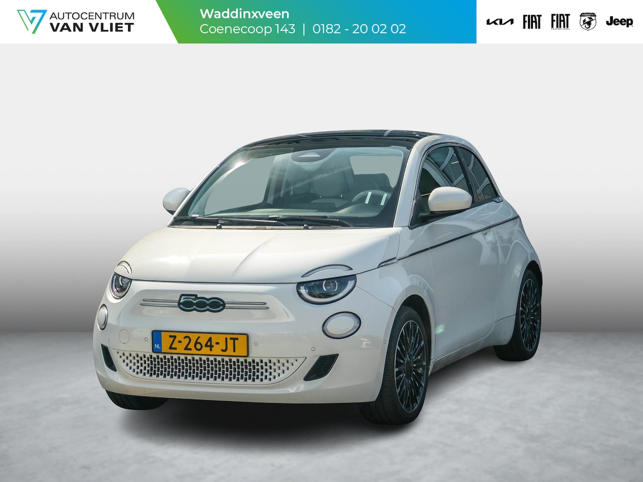Fiat 500e - La Prima 42 kWh | Clima | Cruise | Leder | 17" | Priv Glass | Winter Pack | JBL Sound | BS - AutoWereld.nl