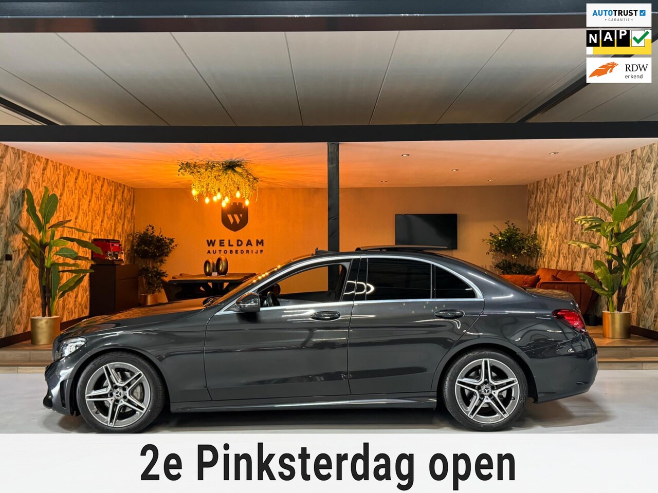 Mercedes-Benz C-klasse - 200 Business Solution AMG Garantie NAP Pano Camera PDC Cruise Digitale Cockpit Sfeer Clima - AutoWereld.nl