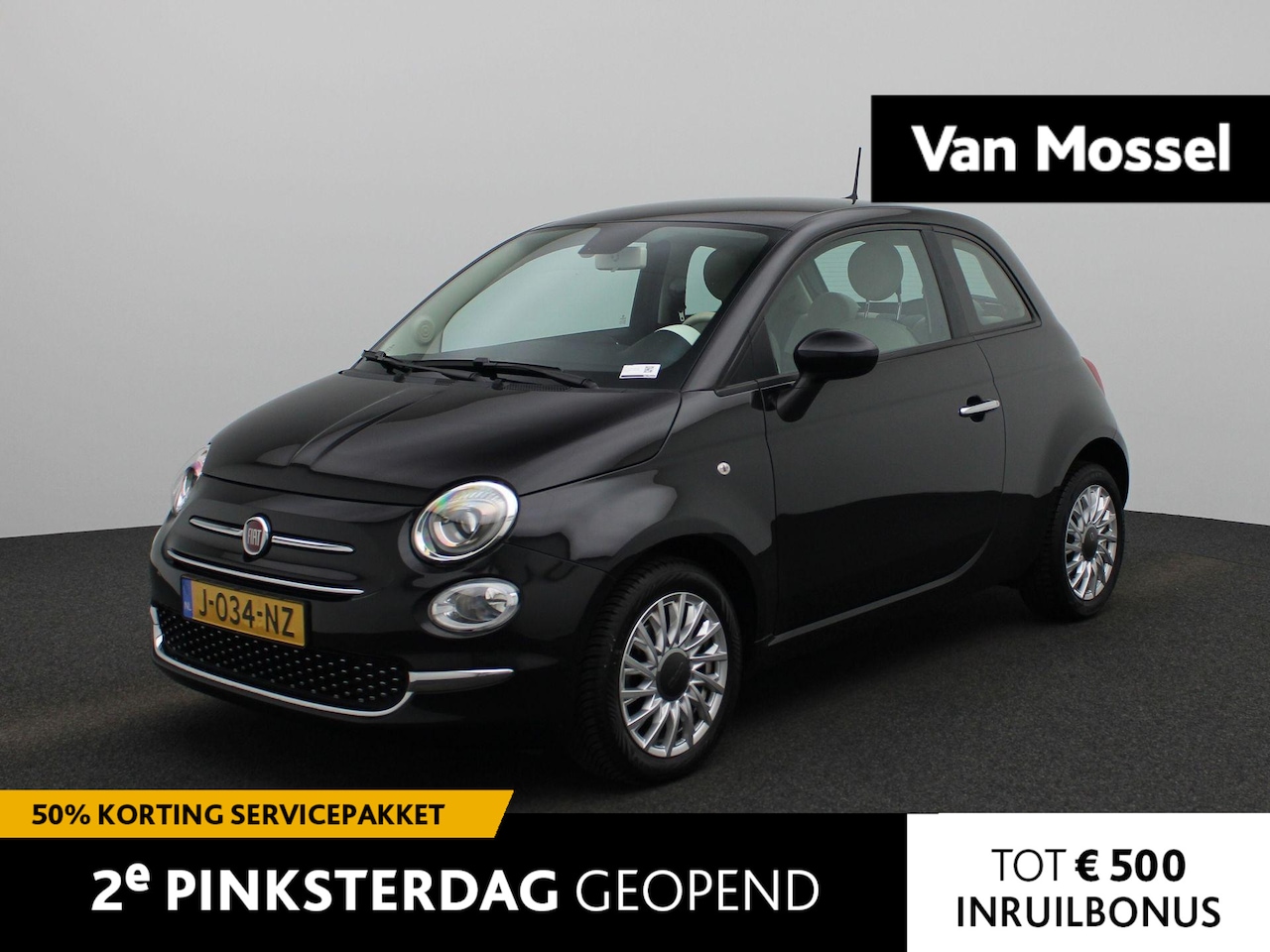 Fiat 500 - 1.0 Hybrid Lounge NAVIGATIE | AIRCO | CRUISE | ELEKTRISCHE RAMEN | DAB | HYBRIDE | LICHTME - AutoWereld.nl