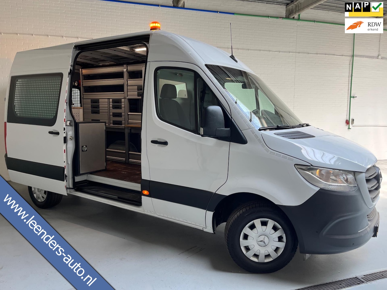 Mercedes-Benz Sprinter - Servicewagen 316 Automaat 2.2 CDI 160PK EURO VI-D L2H2 Inrichting Omvormer V230 Standkache - AutoWereld.nl