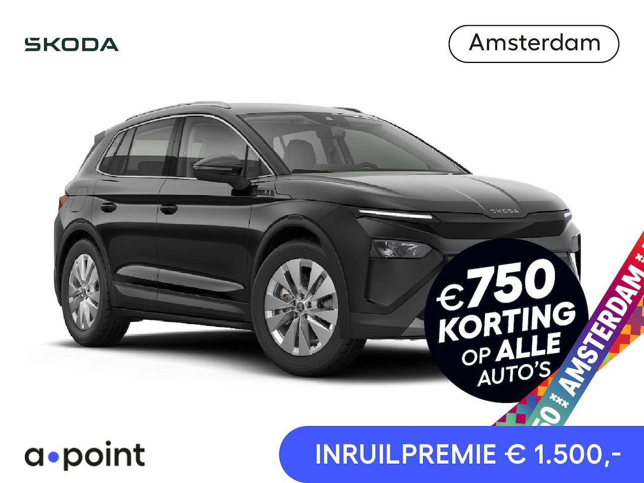 Skoda Elroq - 85 Tour Edition 286pk | Trekhaak | Adaptive Cruise | Blind Spot | Stoelverwarming | Donker - AutoWereld.nl