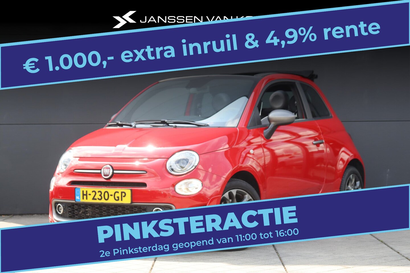 Fiat 500 C - 0.9 TwinAir Turbo Sport / Navigatie / CarPlay / Dealeronderhouden / 15'' velgen - AutoWereld.nl