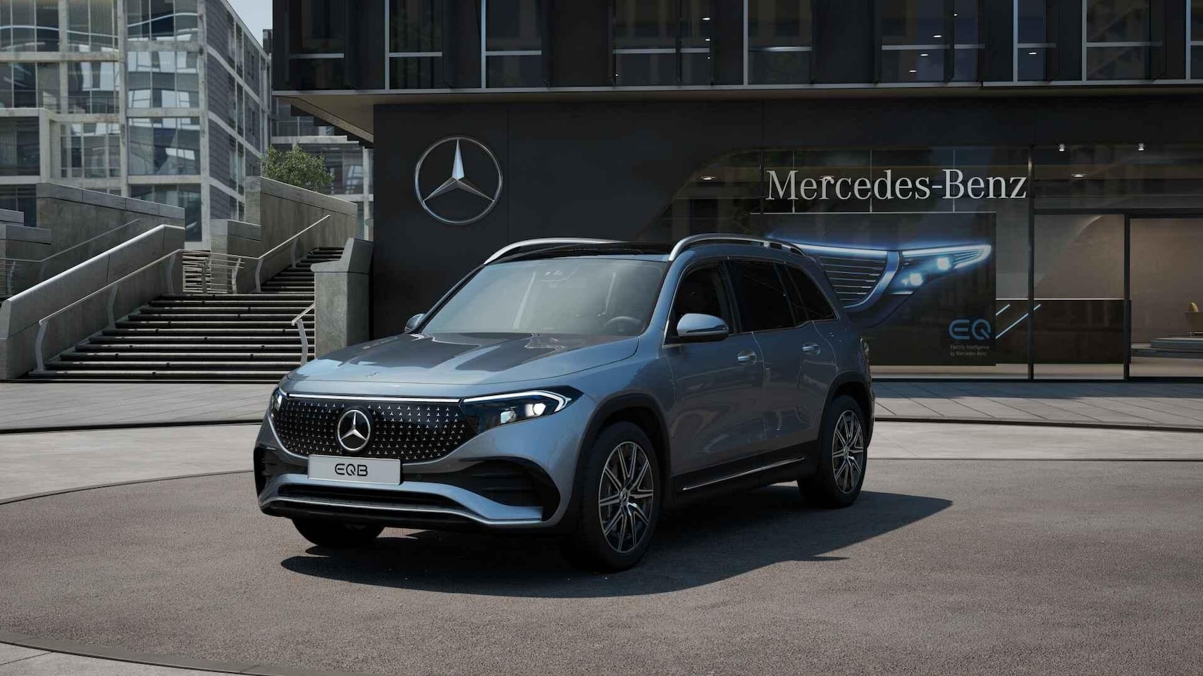 Mercedes-Benz EQB - 250+ Business Solution AMG 71 kWh Panorama dak | Trekhaak - AutoWereld.nl