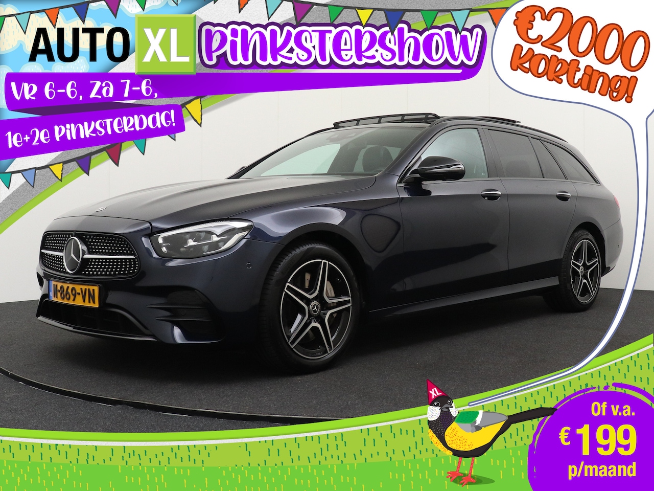 Mercedes-Benz E-klasse Estate - 300e AMG Pano-dak Trekhaak Elekt. Burmester 2 - AutoWereld.nl