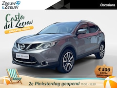 Nissan Qashqai - 1.2 Tekna |Navigatie| Panoramisch dak| Lederen bekleding| Stoel en voorruitverwarming| 360