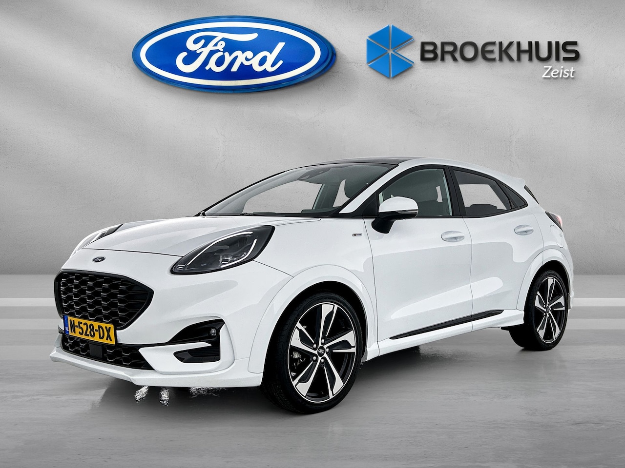 Ford Puma - 1.0 E.B. 125PK Hybrid ST-Line | Pano-dak | 19 inch | Winter-pack | 100% Onderhouden | Stuu - AutoWereld.nl