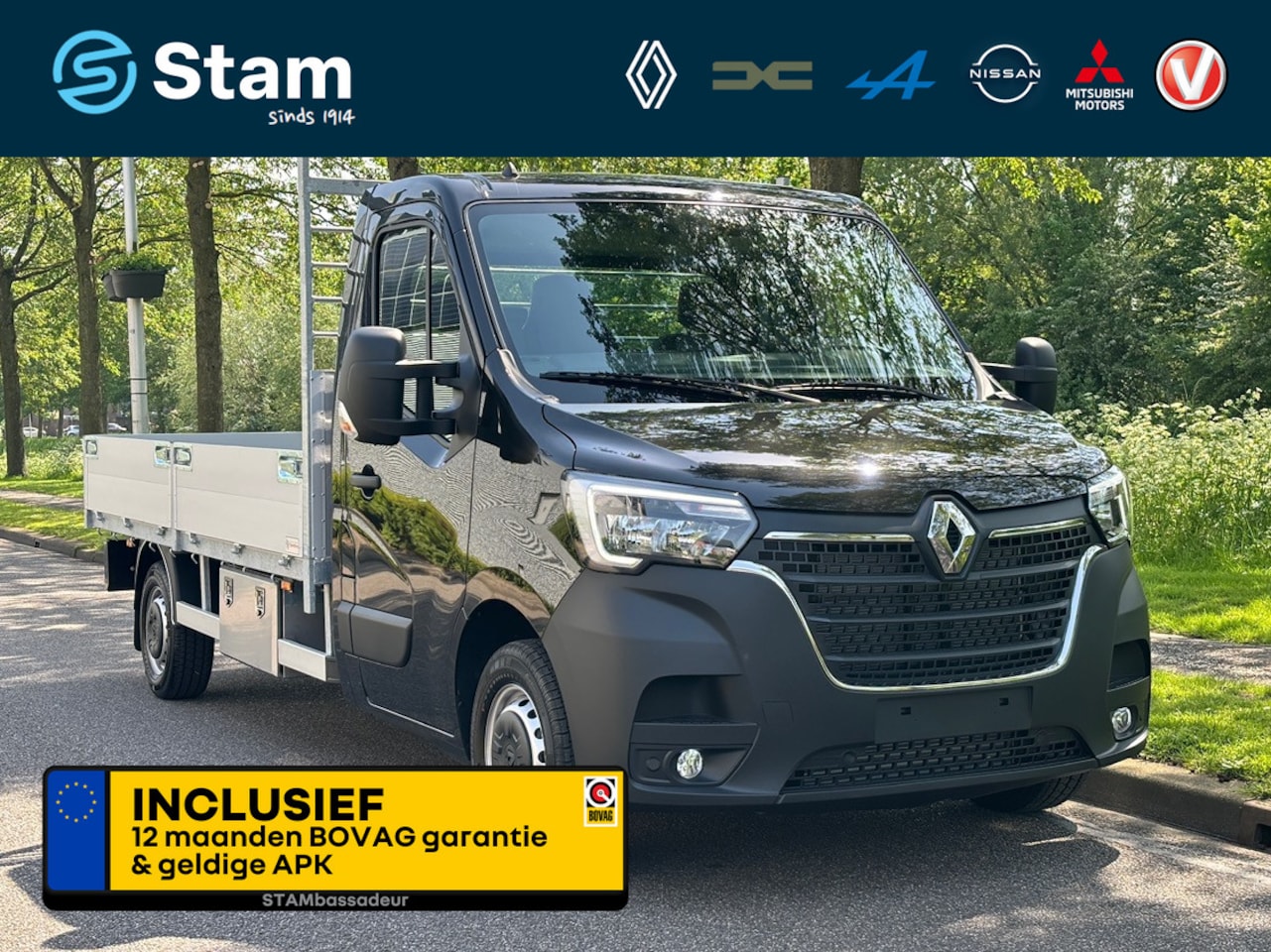 Renault Master - 164pk Master Open Laadbak 7.8m2 T35 L3 FWD dCi EUVIE CC Comfort NIEUW! | Airco | LAADBAK | - AutoWereld.nl