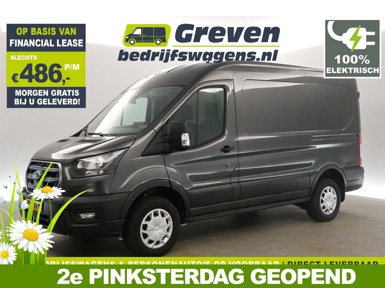 Ford E-Transit - 350 L2H2 Trend 68 kWh 184PK Elektrisch | EMISSIEVRIJE ZONE | Automaat Airco Camera Carplay - AutoWereld.nl