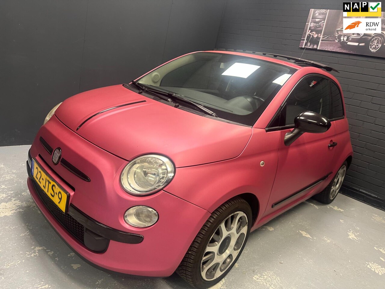 Fiat 500 - 1.2 Lounge Pano-dak AUTOMAAT NL NAP Leder Barbie girl Car - AutoWereld.nl