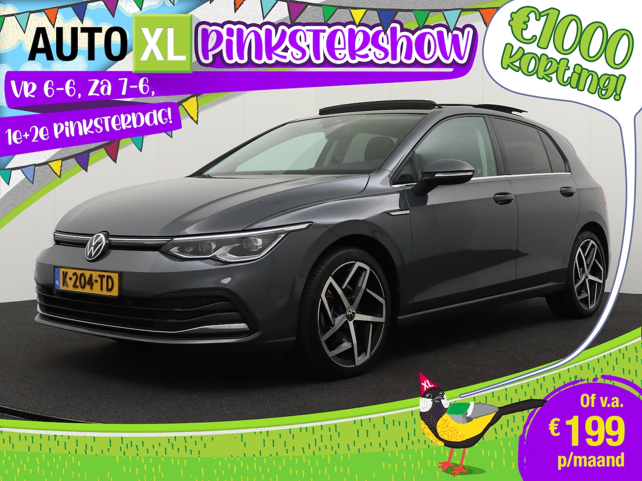 Volkswagen Golf - 1.5 Aut. eTSI Style Pano-dak Memory Dodehoek Stoelverwa.+Stuur - AutoWereld.nl