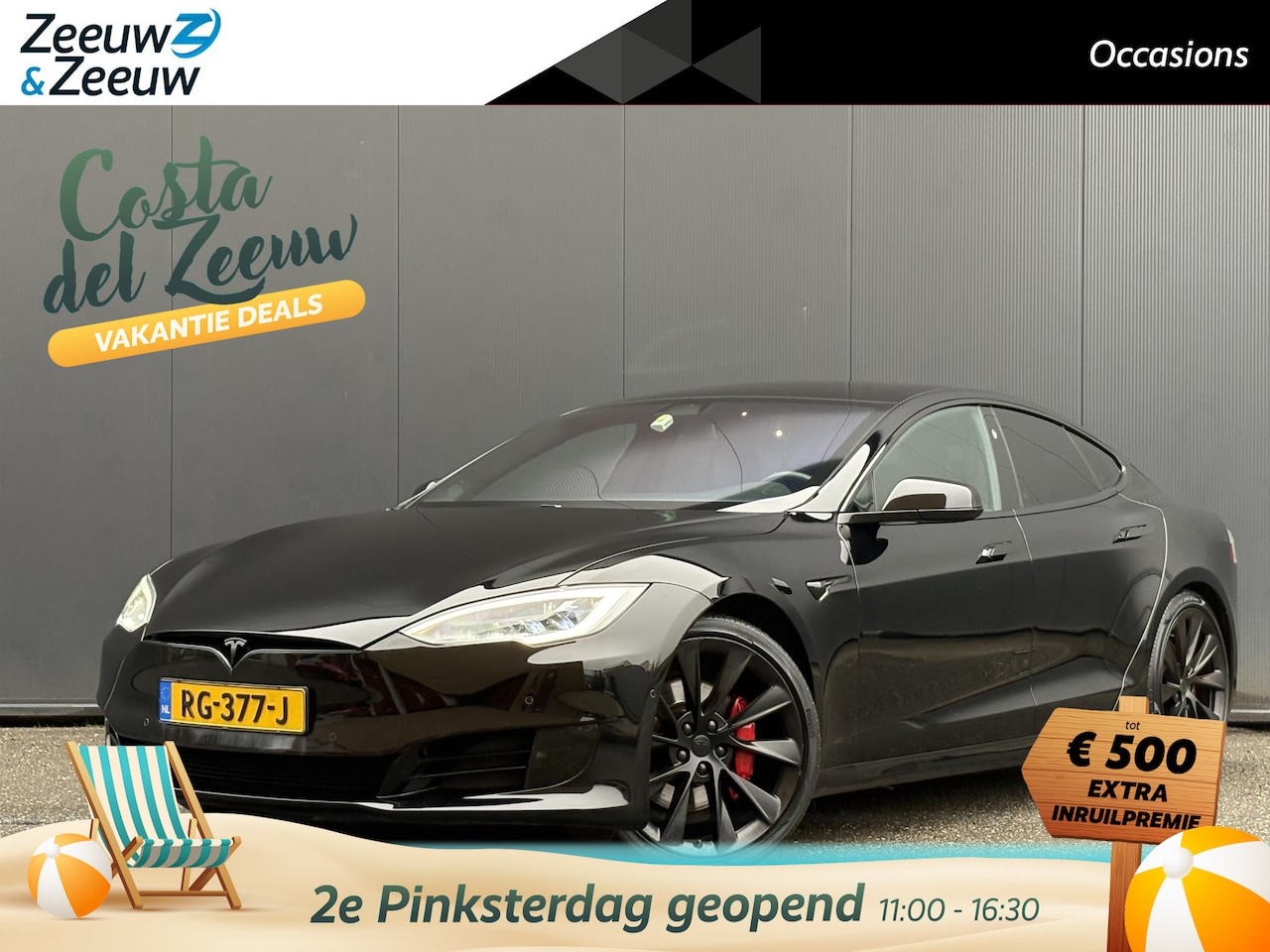 Tesla Model S - 100D 422 PK | Panoramodak | Leder  interieur | LM velgen 21 inch | Metallic lak | Bovag ga - AutoWereld.nl