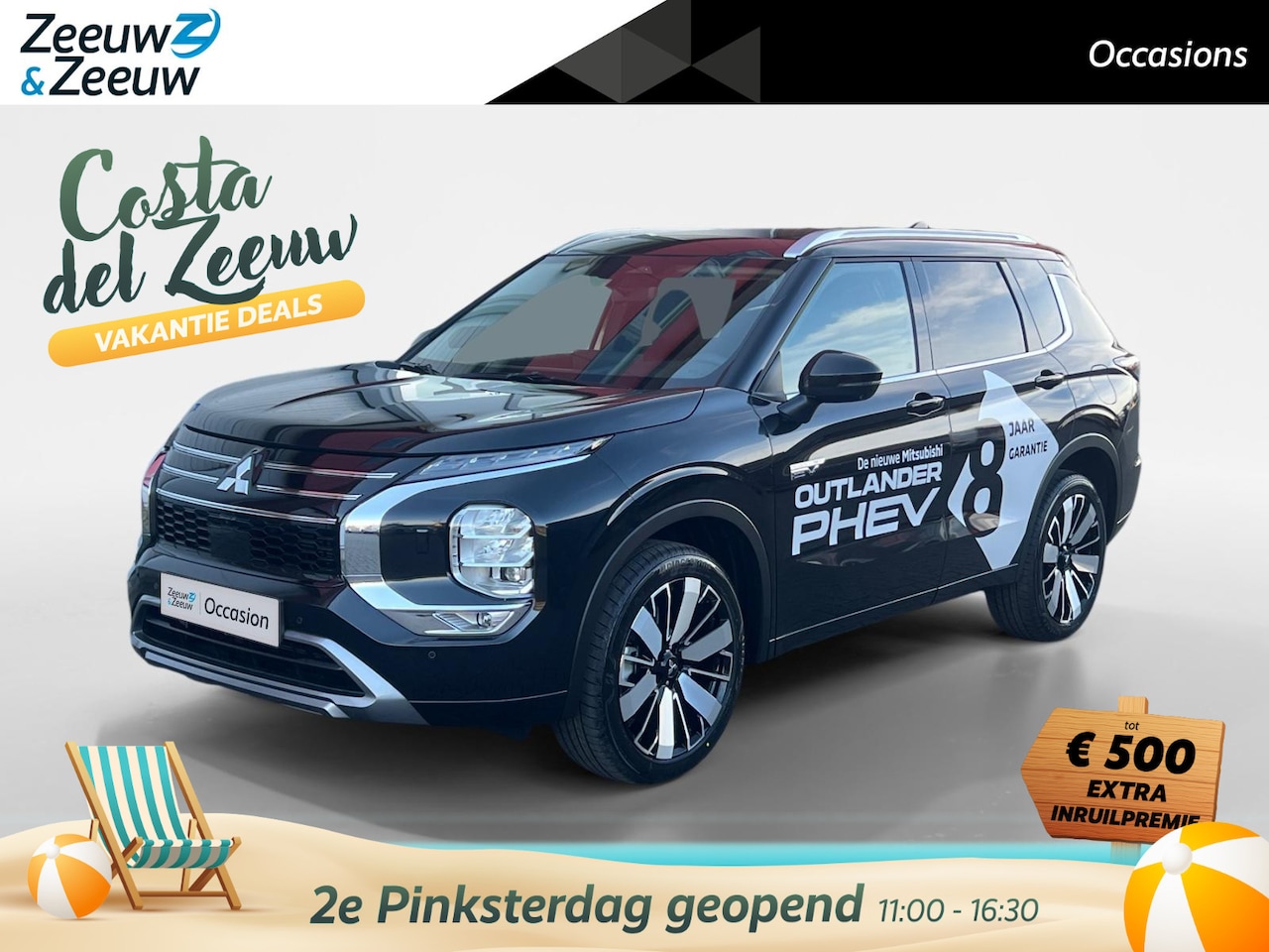 Mitsubishi Outlander - 2.4 PHEV Instyle | Schuif-kanteldak| Navigatie| 360 graden camera| Stoelverwarming en Koel - AutoWereld.nl