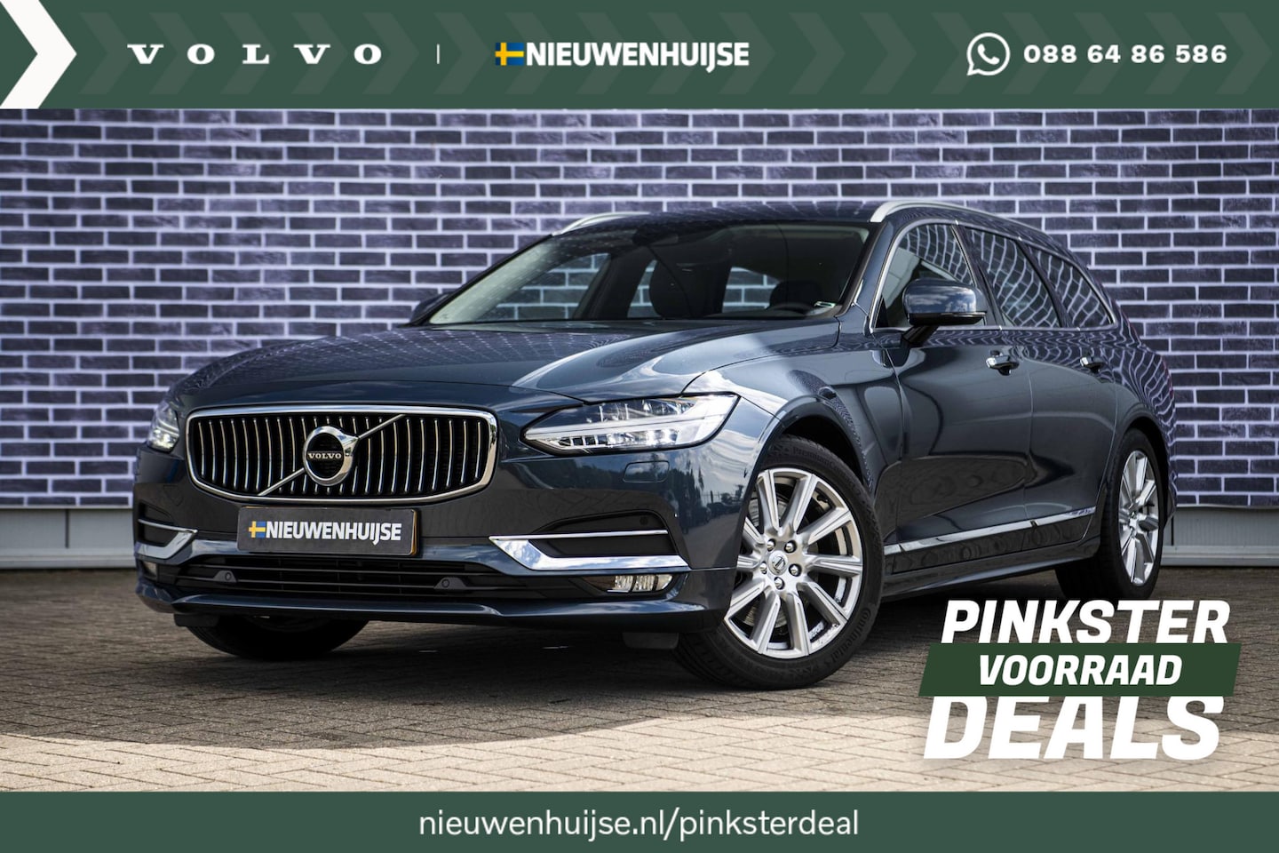 Volvo V90 - 2.0 T4 Inscription | Trekhaak | Adaptieve Cruise Control | BLIS | Keyless | Polestar Tunin - AutoWereld.nl