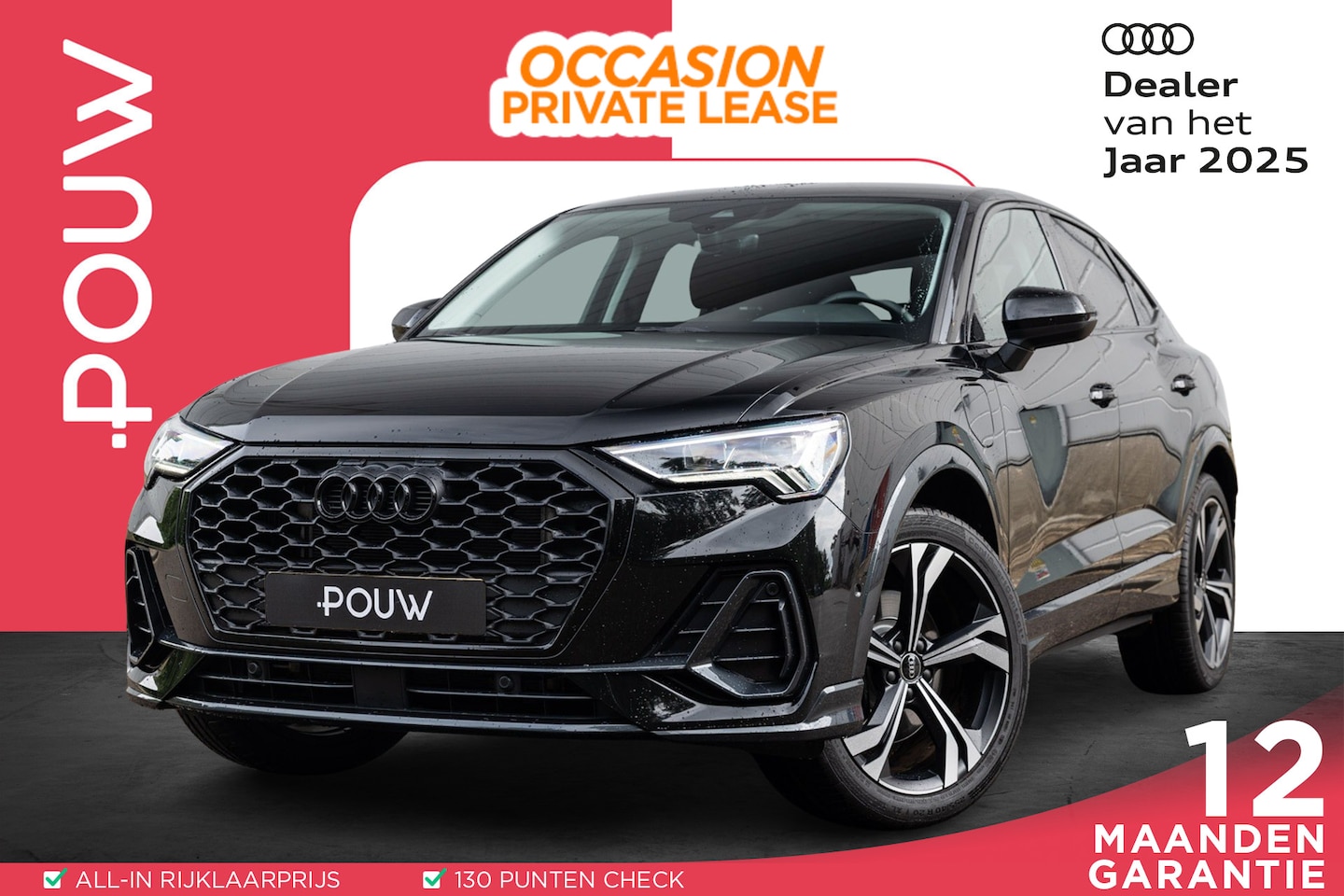 Audi Q3 Sportback - 45 TFSIe 245pk PHEV S Edition | Stoelverwarming | Leder | 20" Velgen | Keyless | Optiek zw - AutoWereld.nl