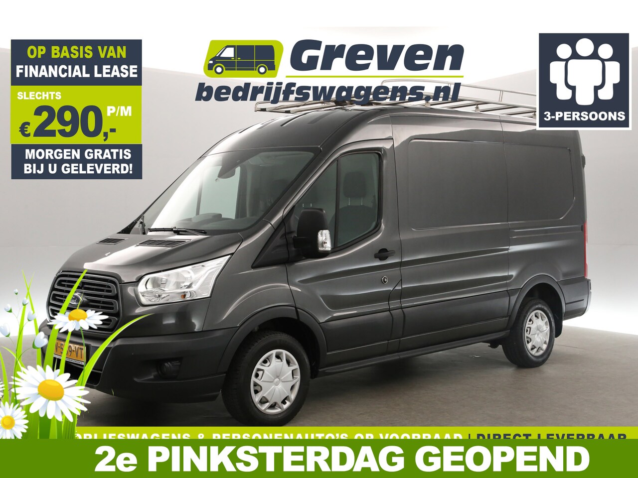Ford Transit - 330 2.0 TDCI L2H2 Trend 170PK 2800KG Trekgew. Trekhaak Airco Camera Cruise Imperiaal PDC 3 - AutoWereld.nl
