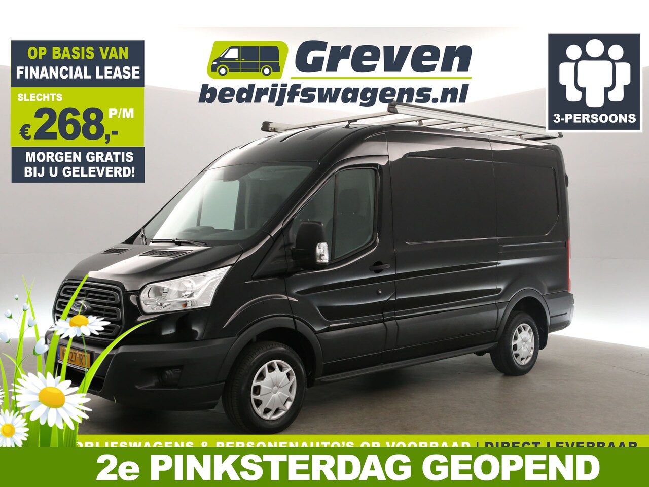 Ford Transit - 290 2.0 TDCI L2H2 Airco Cruise 3 Persoons PDC Imperiaal Elektrpakket Trekhaak - AutoWereld.nl