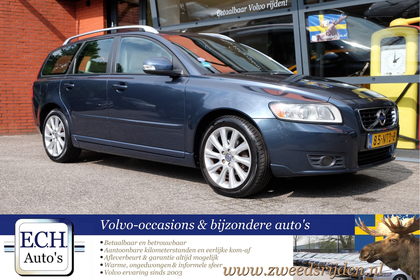Volvo V50 - 2.0 Sport 2.0 145 pk Sport, Leer, 17 inch, Bluetooth, PDC - AutoWereld.nl