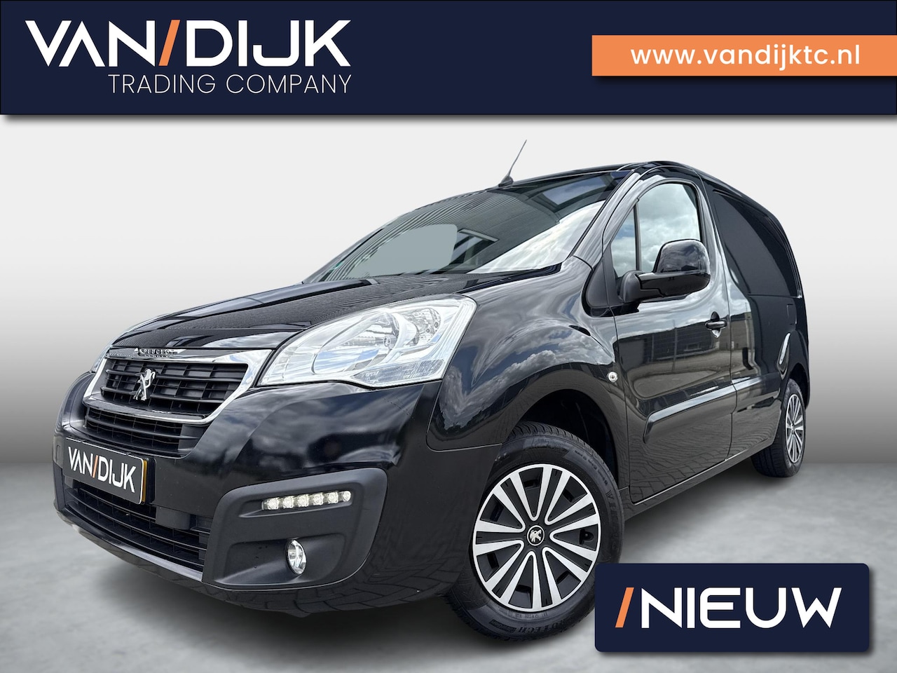 Peugeot Partner - 120 1.6 BlueHDi 100 L1 Première ✓LED DRL ✓Navigatie ✓Climate ✓Cruise ✓Schuifdeur Rechts ✓A - AutoWereld.nl