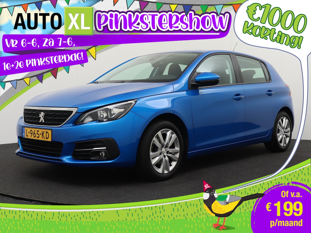 Peugeot 308 - 1.2 111 PK Active 3D-Cockpit Carplay Navi Cruise Park. Sens LED  1 - AutoWereld.nl