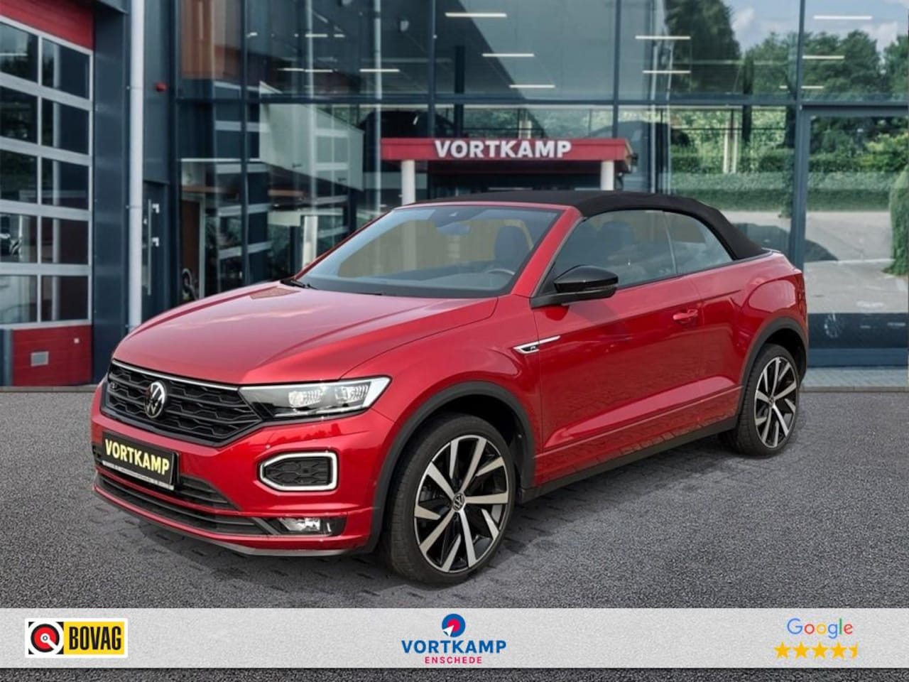 Volkswagen T-Roc Cabrio - 1.5 TSI DSG R-LINE TREKHAAK/CAMERA/LEDER/BEATS-AUDIO/NAVI/ACC/CARPLAY - AutoWereld.nl