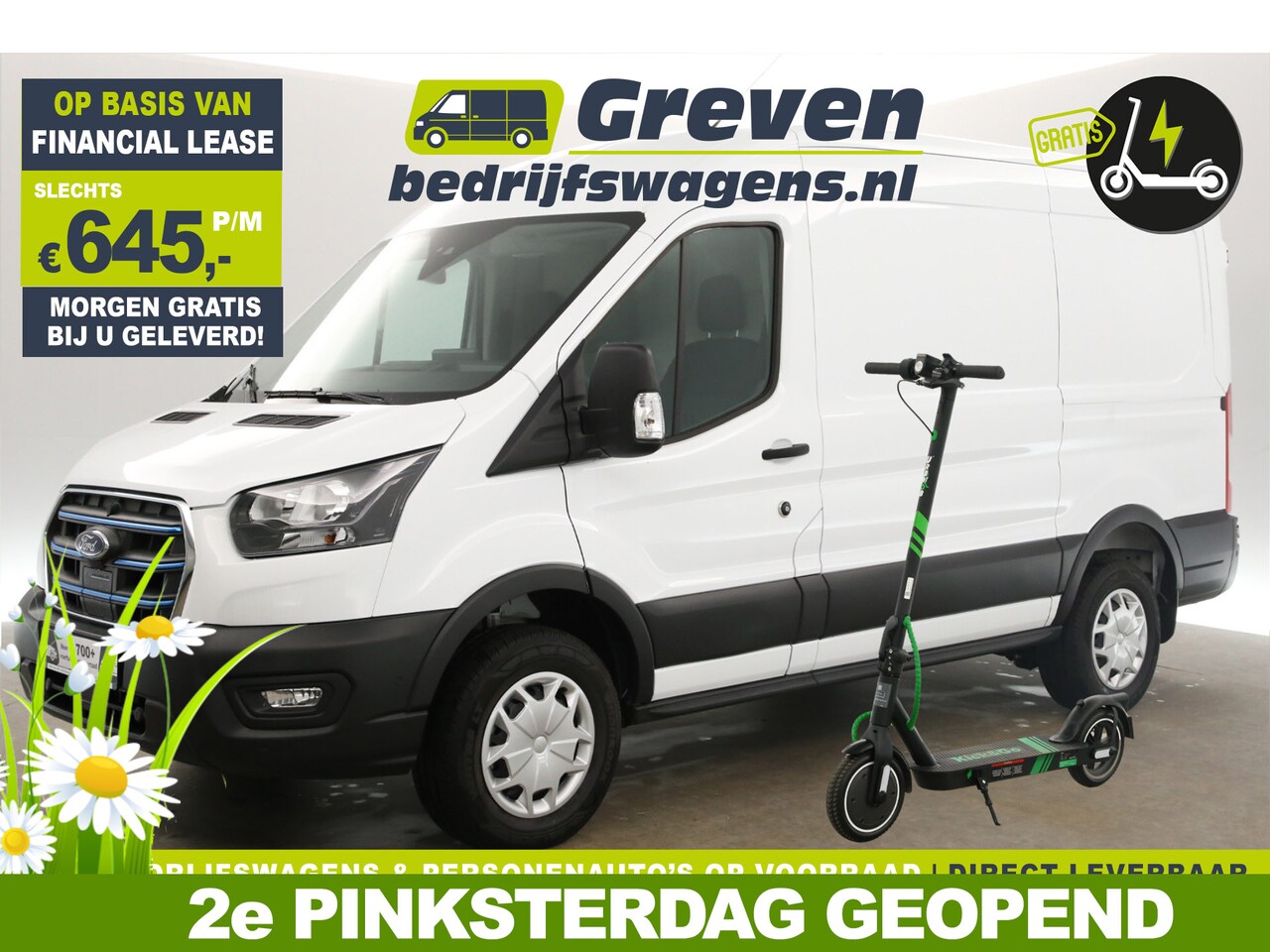 Ford E-Transit - 390 68 kWh L2H2 | GRATIS E-Step! | Elektrisch 184PK | EMISSIEVRIJE ZONE | Automaat Airco A - AutoWereld.nl
