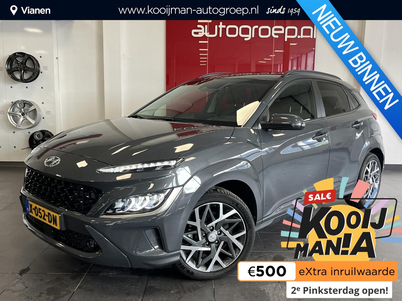 Hyundai Kona - 1.6 GDI HEV Fashion Design / Grey Editon, Met Afneembare Trekhaak, Stoelverwarming EN Verk - AutoWereld.nl
