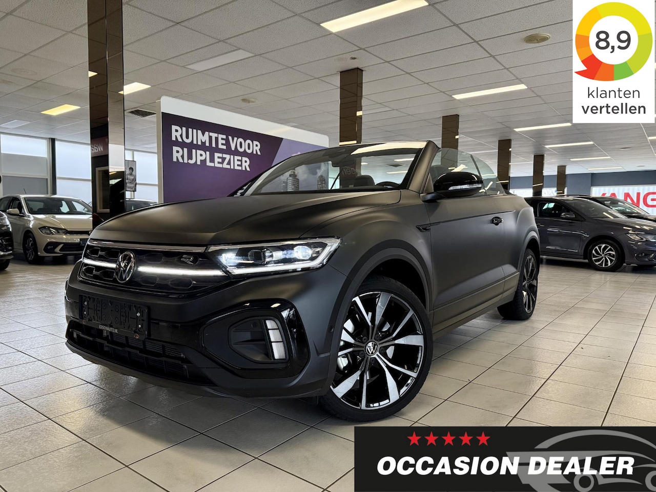Volkswagen T-Roc Cabrio - 1.5 TSI R-Line Lim. Edition Deep Black Matte*VOL* - AutoWereld.nl