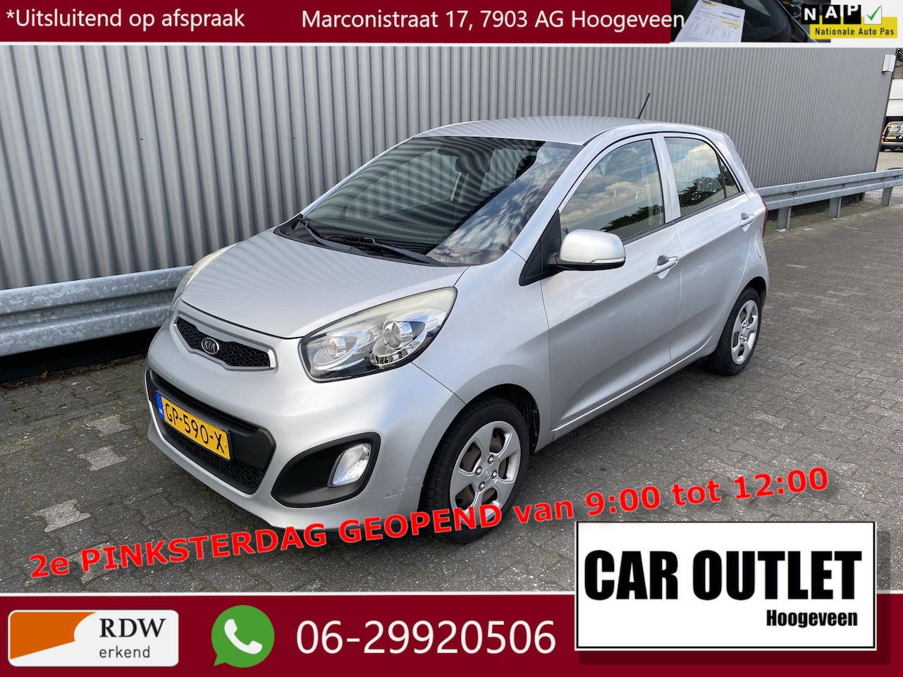 Kia Picanto - 1.0 CVVT 1.0 CVVT 5-Drs, AUX/USB aansluiting & Nieuwe APK – Inruil Mogelijk – - AutoWereld.nl