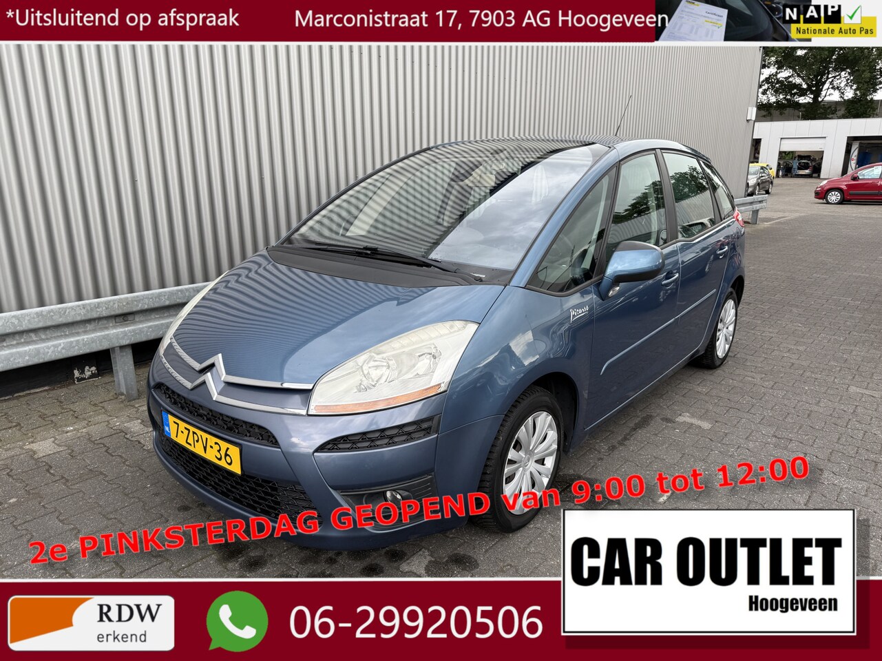 Citroën C4 Picasso - 1.6 VTi Ambiance 5p. 148Dkm.NAP, Clima, CC, Kenwood Audio, PDC, – Inruil Mogelijk – - AutoWereld.nl