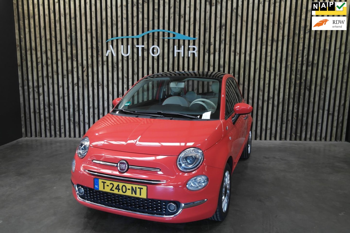 Fiat 500 - 1.2 Lounge Panorama cruise control Glam coral - AutoWereld.nl
