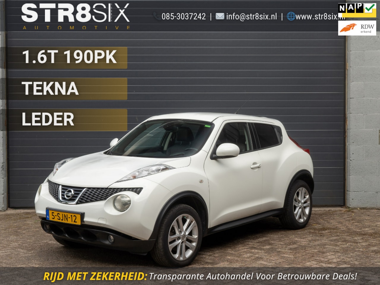 Nissan Juke - 1.6 DIG-T Tekna 190pk H6 | Leder | Clima | Navi - AutoWereld.nl