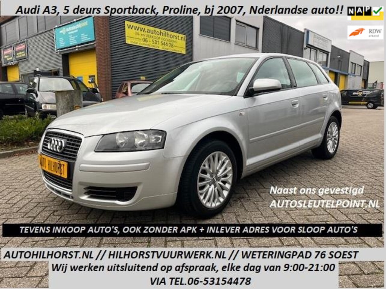 Audi A3 Sportback - 1.6 FSI Ambition Pro Line 1.6 FSI Ambition Pro Line, Nederlandse auto! nap-pas - AutoWereld.nl