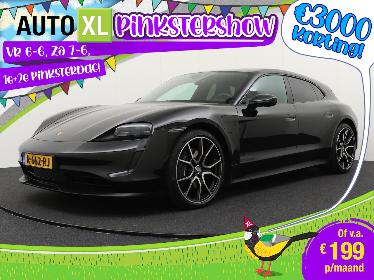 Porsche Taycan Sport Turismo - 79 kWh 327 PK Sportleder Memory 21" RS velgen Bose 5P.  3 - AutoWereld.nl