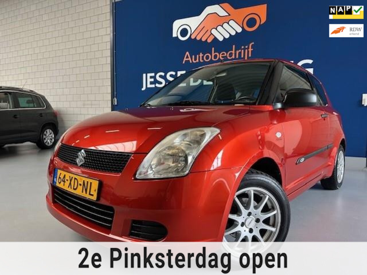 Suzuki Swift - 1.3 GA 1.3 GA,bj.2007,kleur:rood,sportvelgen,NAP met 64338 km.en APK tot 06/2025,dealer onderhoud - AutoWereld.nl