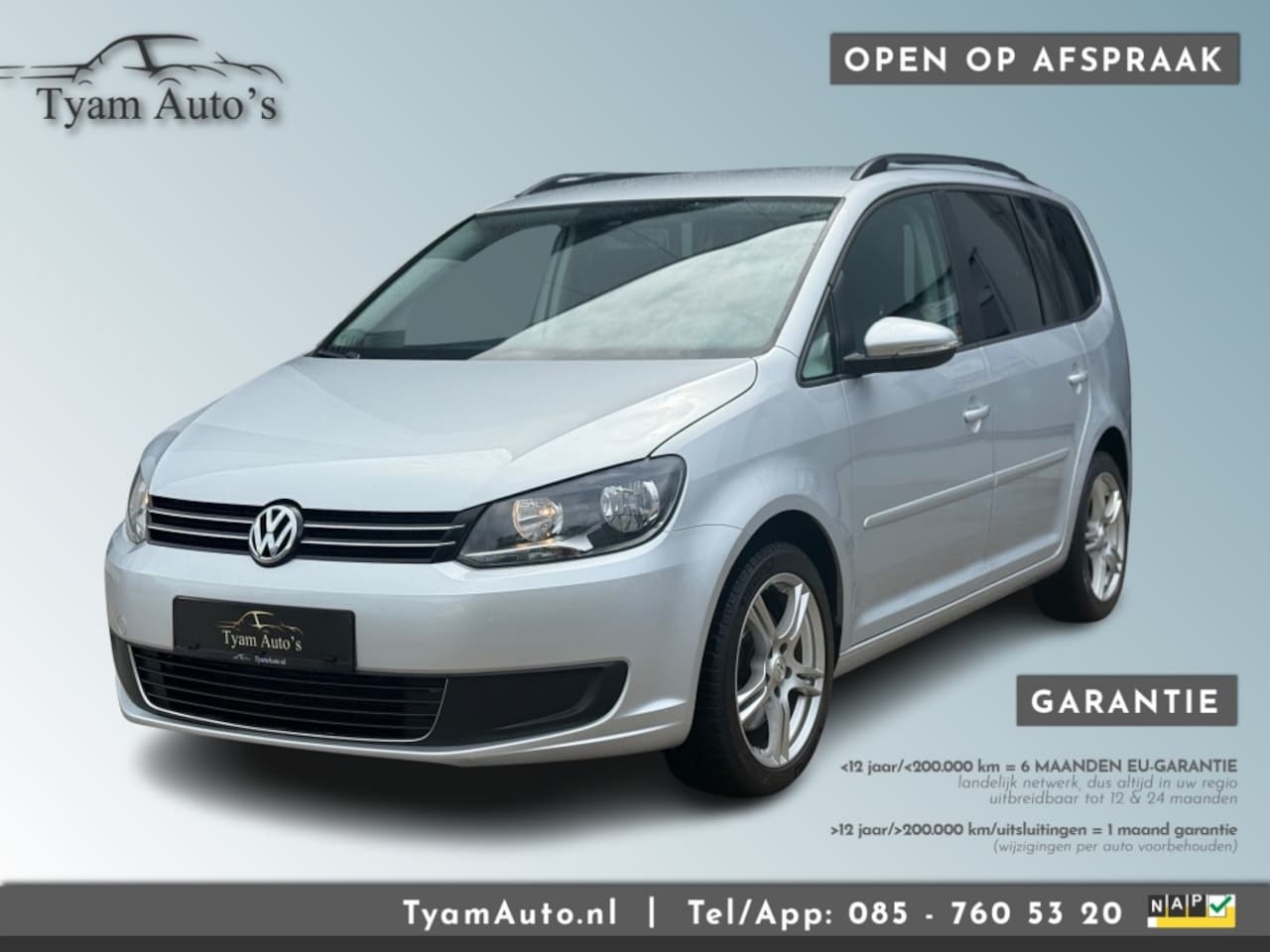 Volkswagen Touran - 1.4 COMFORTLINE 7-PERSOONS / AIRCO NAVIGATIE PDC CRUISE SPORTVELGEN - AutoWereld.nl