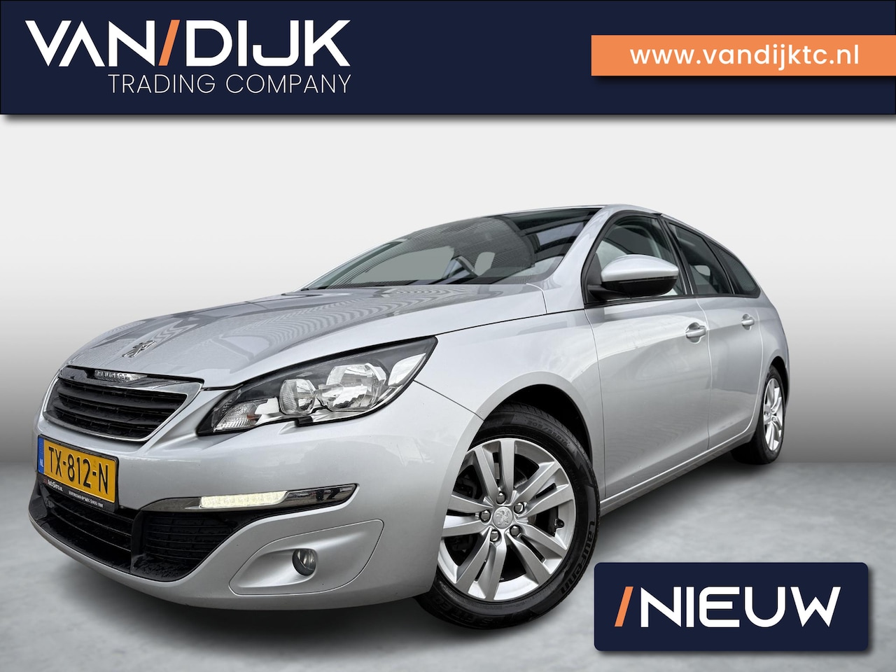 Peugeot 308 SW - 1.6 BlueHDI Active ✓Navigatie ✓Climate ✓Cruise ✓Trekhaak ✓Parkeersensoren ✓Lichtmetaal - AutoWereld.nl