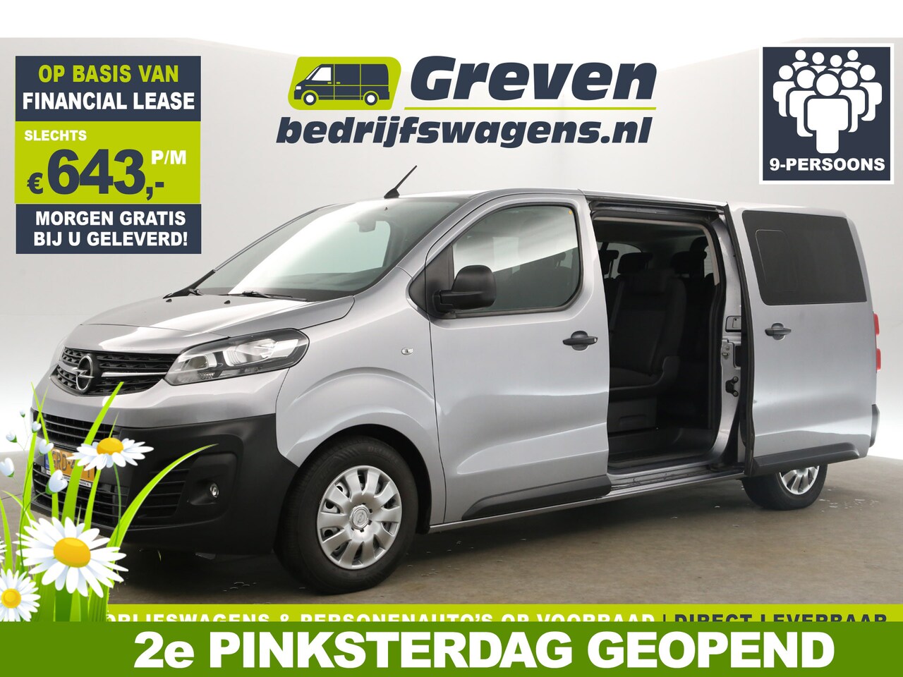 Opel Vivaro - 2.0 CDTI L3H1 | 145PK Automaat | 9 Persoons | TAXI |  INCL. BTW / BPM | Airco Cruise Carpl - AutoWereld.nl