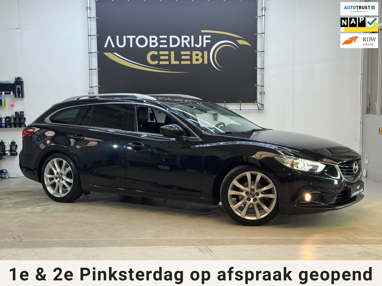 Mazda 6 Sportbreak - 2.0 HP GT-M 2013 ZWART CAMERA|STOELVERWRM - AutoWereld.nl